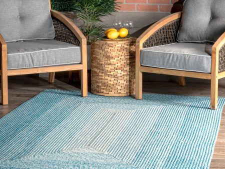 nuLOOM Jayda Braided Ombre Indoor Outdoor Area Rug For Sale