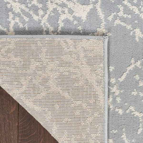 Nourison Home Lillian LIL01 Grey Cream Contemporary Flat Weave Rug Supply