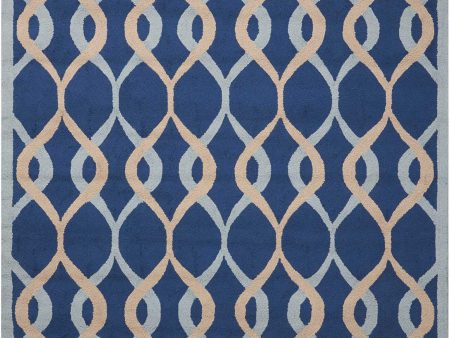 Nourison Home Decor DER04 Navy Contemporary Tufted Rug For Sale