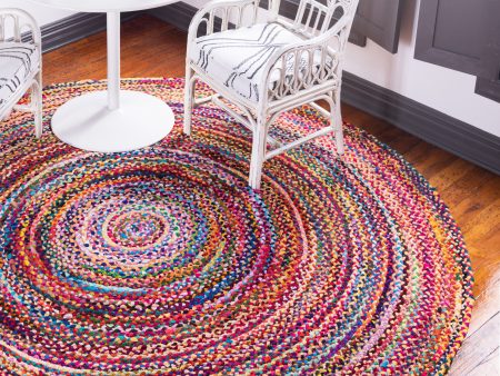 Unique Loom Braided Chindi Rug Cheap