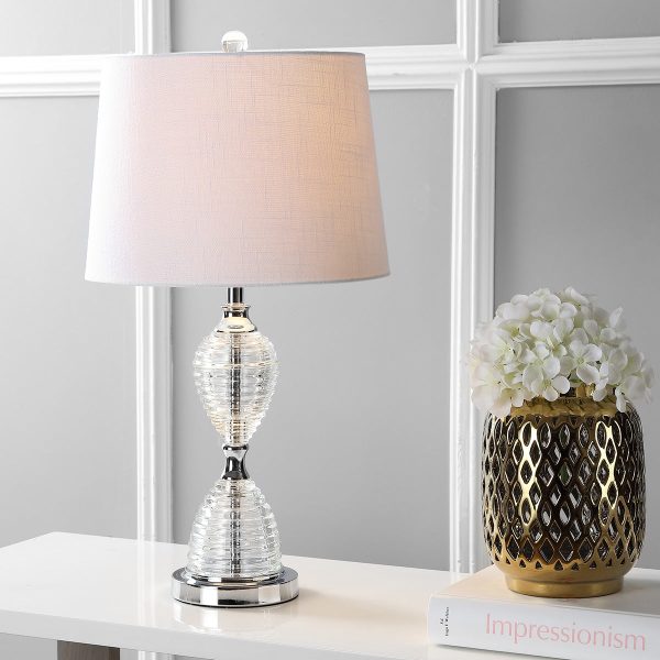 Jonathan Y Aubrey 24  Crystal LED Table Lamp For Sale