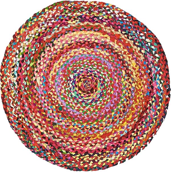 Unique Loom Braided Chindi Rug Cheap