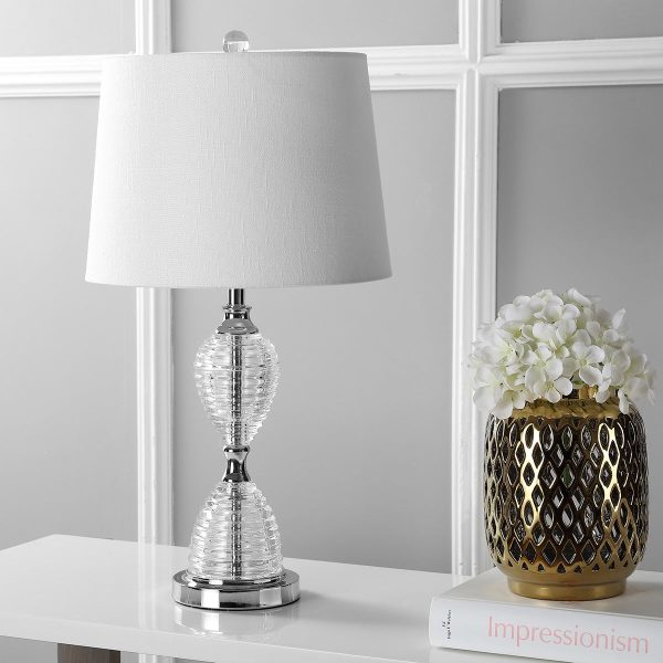 Jonathan Y Aubrey 24  Crystal LED Table Lamp For Sale