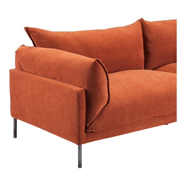 Moes Home Sofas JAMARA Orange  Scandinavian Furniture Sale