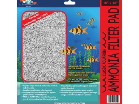 Weco Products Classic Aquarium Ammonia Filter Pad Grey, 1 Each 10 In X 18 in by Weco Online Sale