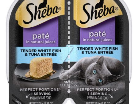 Sheba Perfect Portions Pate Wet Cat Food Tender Whitefish & Tuna, 24 Each 2.6 Oz (Count of 24) by San Francisco Bay Brand For Discount